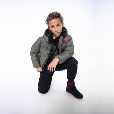 Chamarra para niño y teens HUGO olivo